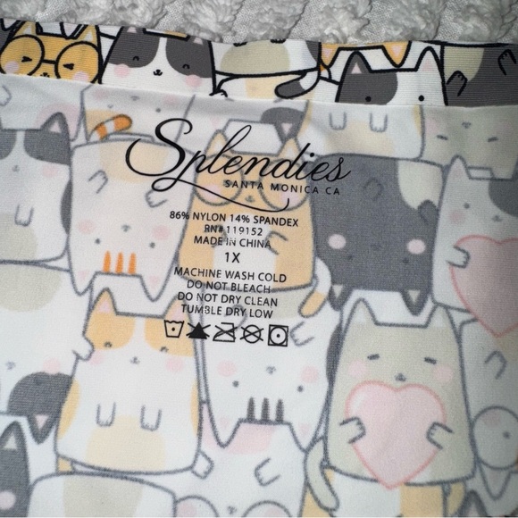 Splendies Kawaii Cats Thong 1X | Cartoon Cat Print | NWT - Picture 4 of 5